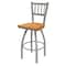 Holland Bar Stool Co 30" Swivel Bar Stool, Nickel Finish, Med Maple Seat 81030ANMedMpl - alternate 1